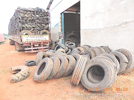 Nos meses de abril e junho, Unaí enviou 92 toneladas de pneus para reciclagem