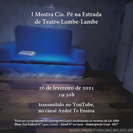 Mostra Online de Teatro Lambe-Lambe é promovida com recursos da Lei Aldir Blanc