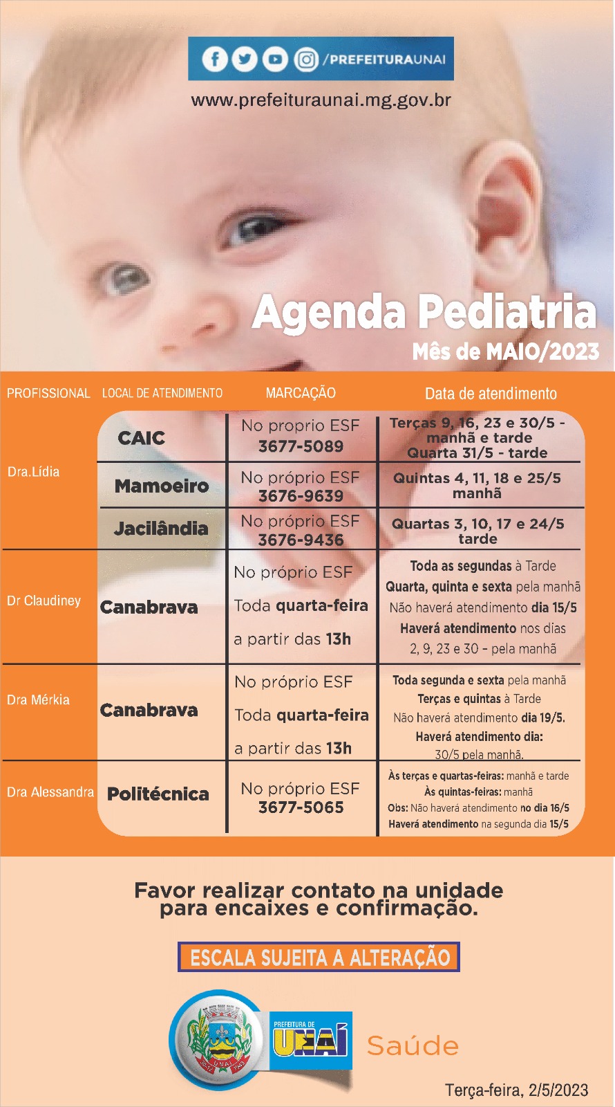 agenda pediatria 5 5 23
