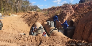 Acesso ao Riviera Park: obra de drenagem entra na fase final