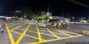 Faixa revitalizada: veículos devem parar fora da 