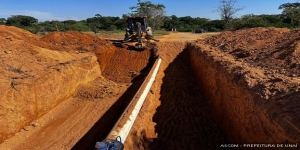 Obra que levará água do SAAE a 14 bairros já está mais de 90% concluída