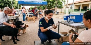 4 de agosto: serão aplicadas 400 doses de vacinas polivalentes em cães e gatos