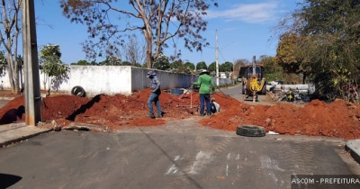 Início das obras de ampliação da drenagem pluvial no Primavera 5