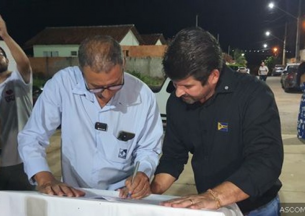 Prefeitura e SAAE assinam ordem de serviço para levar água a 14 bairros depois da ponte do Rio Preto